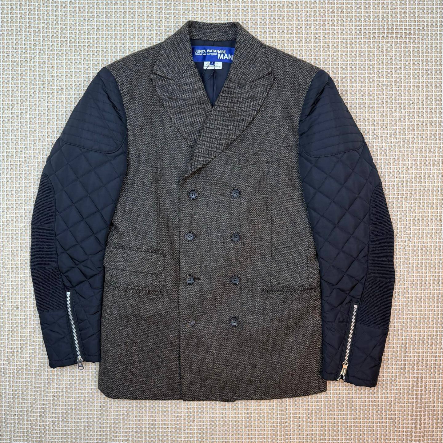 Junya Watanabe Comme des Garçons Man Quilted Tweed Blazer Grey (Size S)