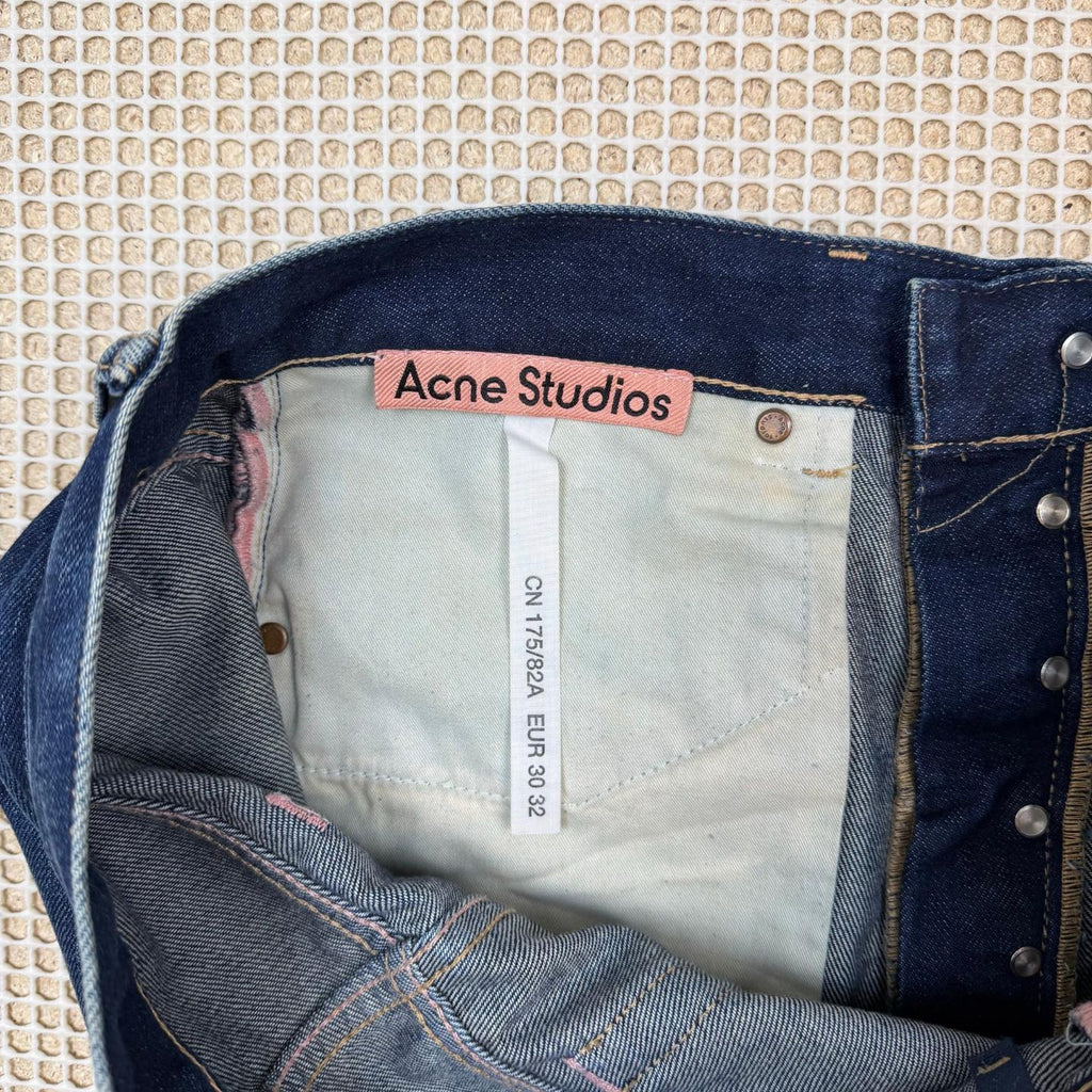 Acne Studios Whiskered Blue Denim Jeans (Size 30)