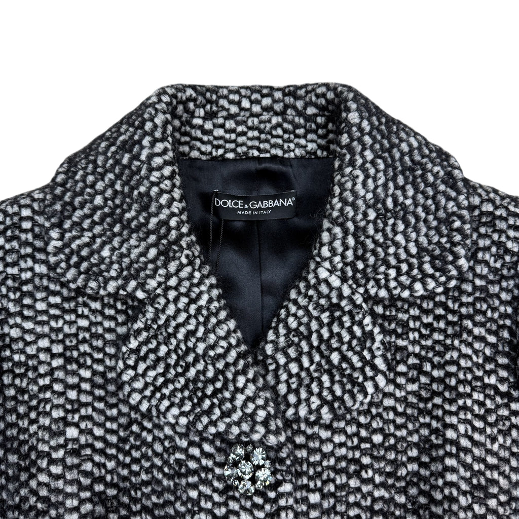 Dolce & Gabbana Herringbone Jacket Black & White (Size 44)