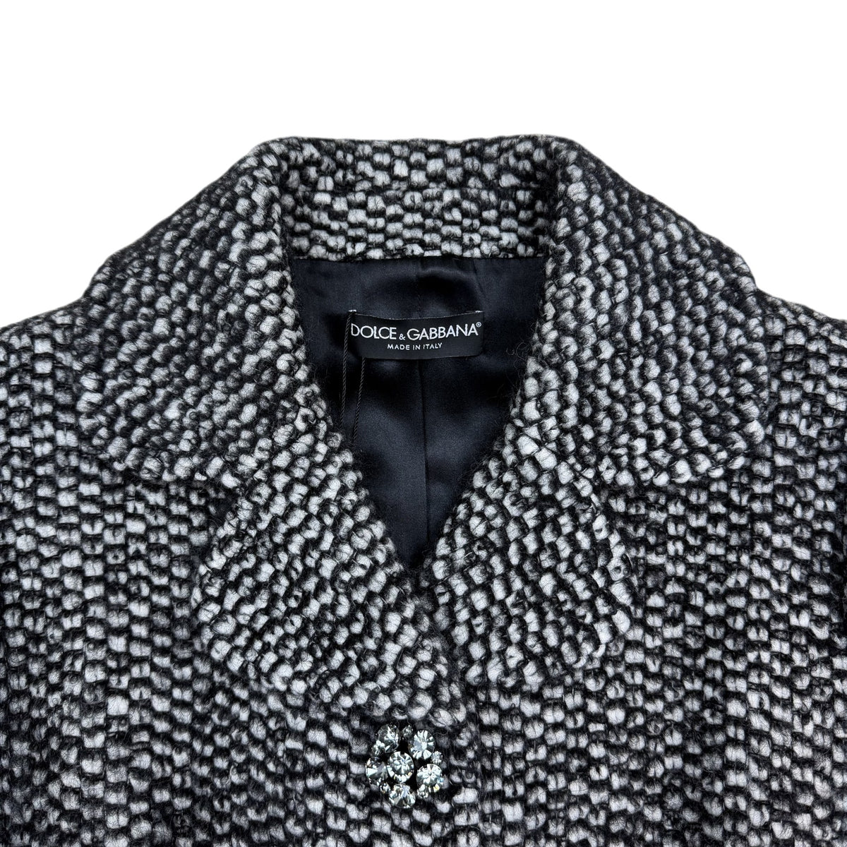 Dolce & Gabbana Herringbone Jacket Black & White (Size 44)