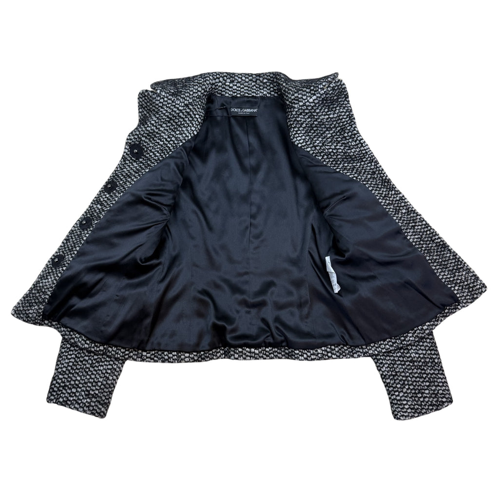 Dolce & Gabbana Herringbone Jacket Black & White (Size 44)