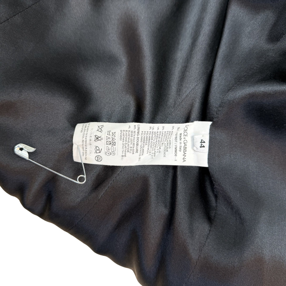 Dolce & Gabbana Herringbone Jacket Black & White (Size 44)