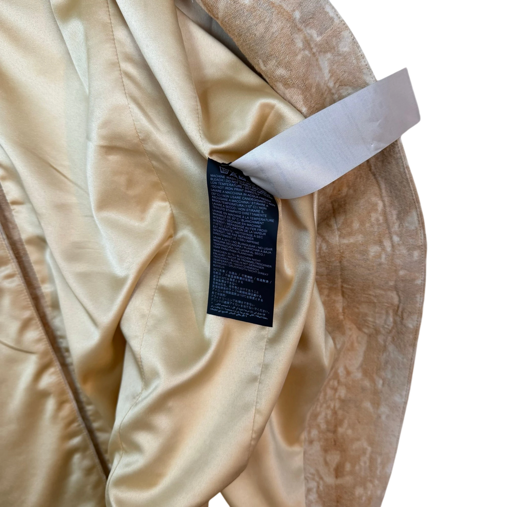 Iranatus Chou Linen Blend Coat Brown/White (Size 36)