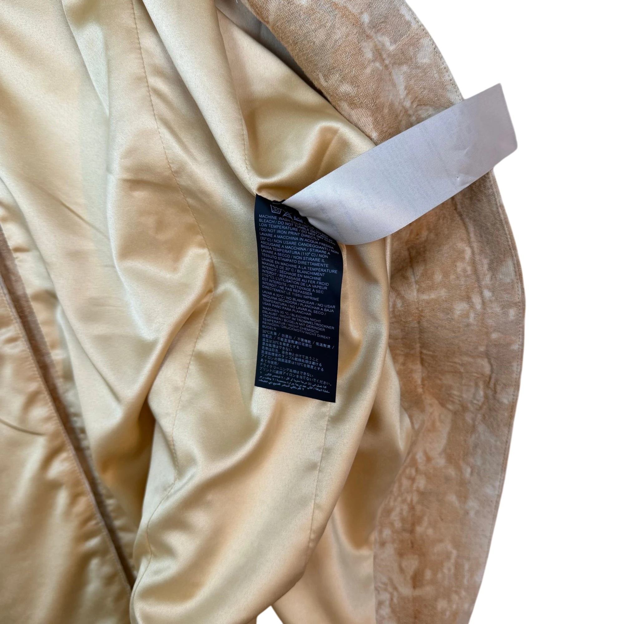 Iranatus Chou Linen Blend Coat Brown/White (Size 36)