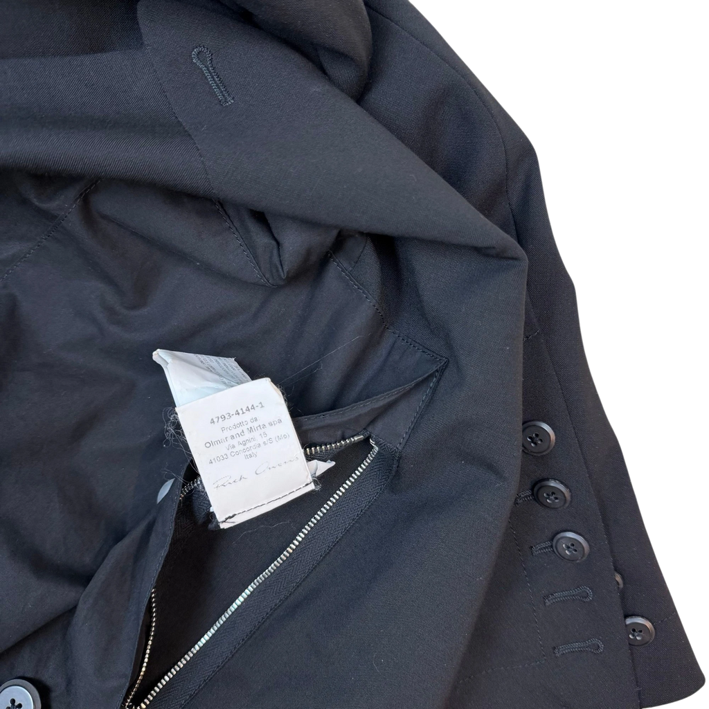 Rick Owens SS15 Faun Double Breasted Blazer Jacket Black (Size 52/XL)