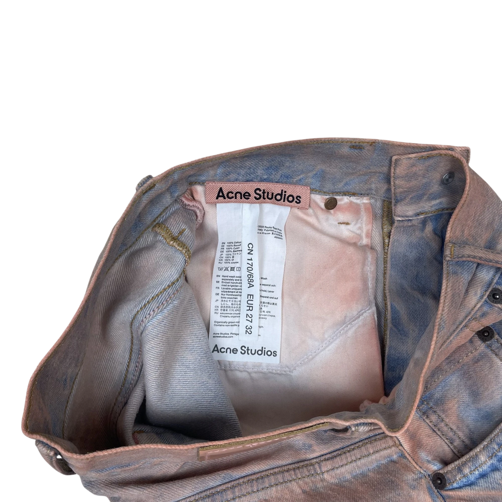 Acne Studios FW23 Wide-Leg Jeans Blue/Pink (Size 27”)