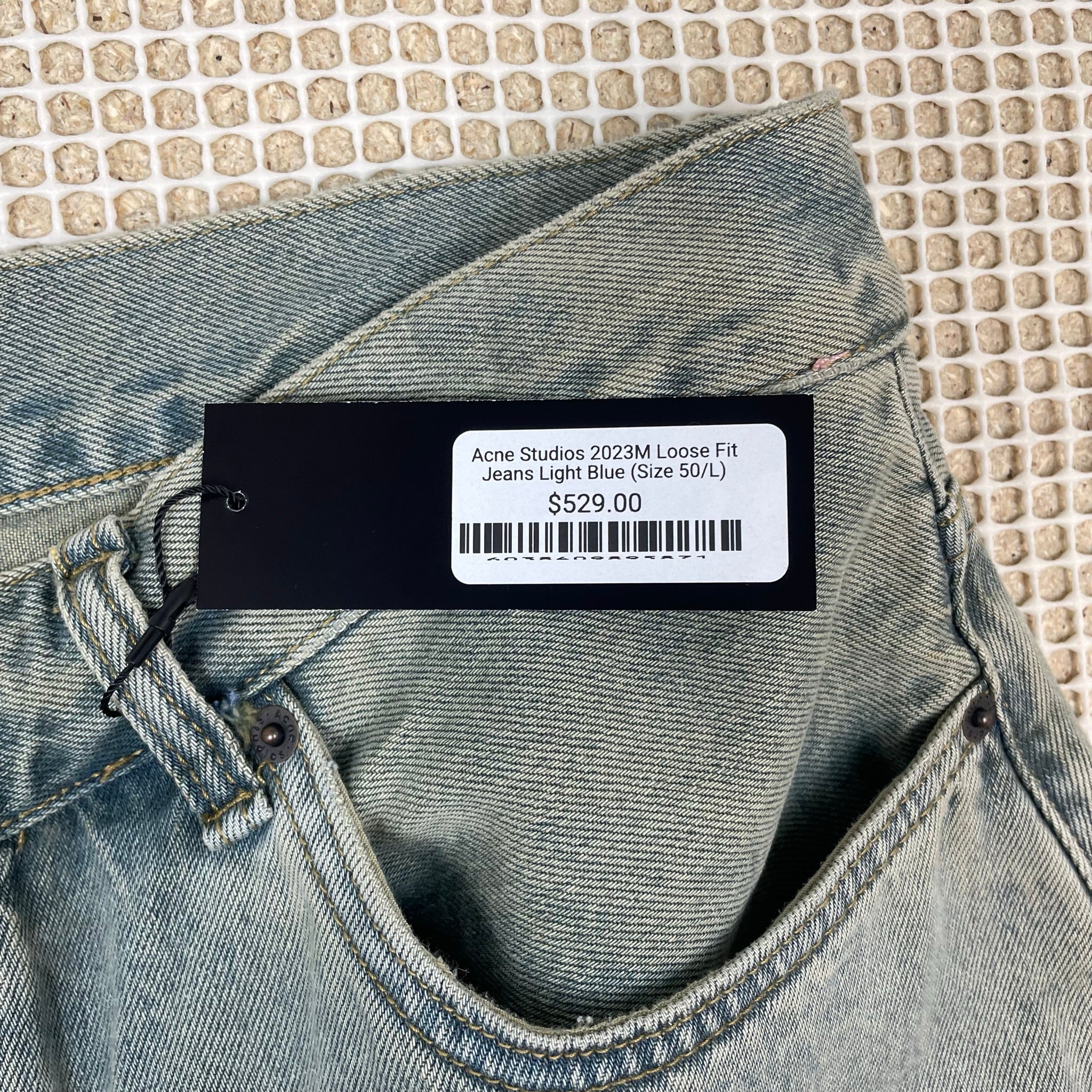 Acne Studios 2023M FN Delta Jeans Light Blue (Size 50)