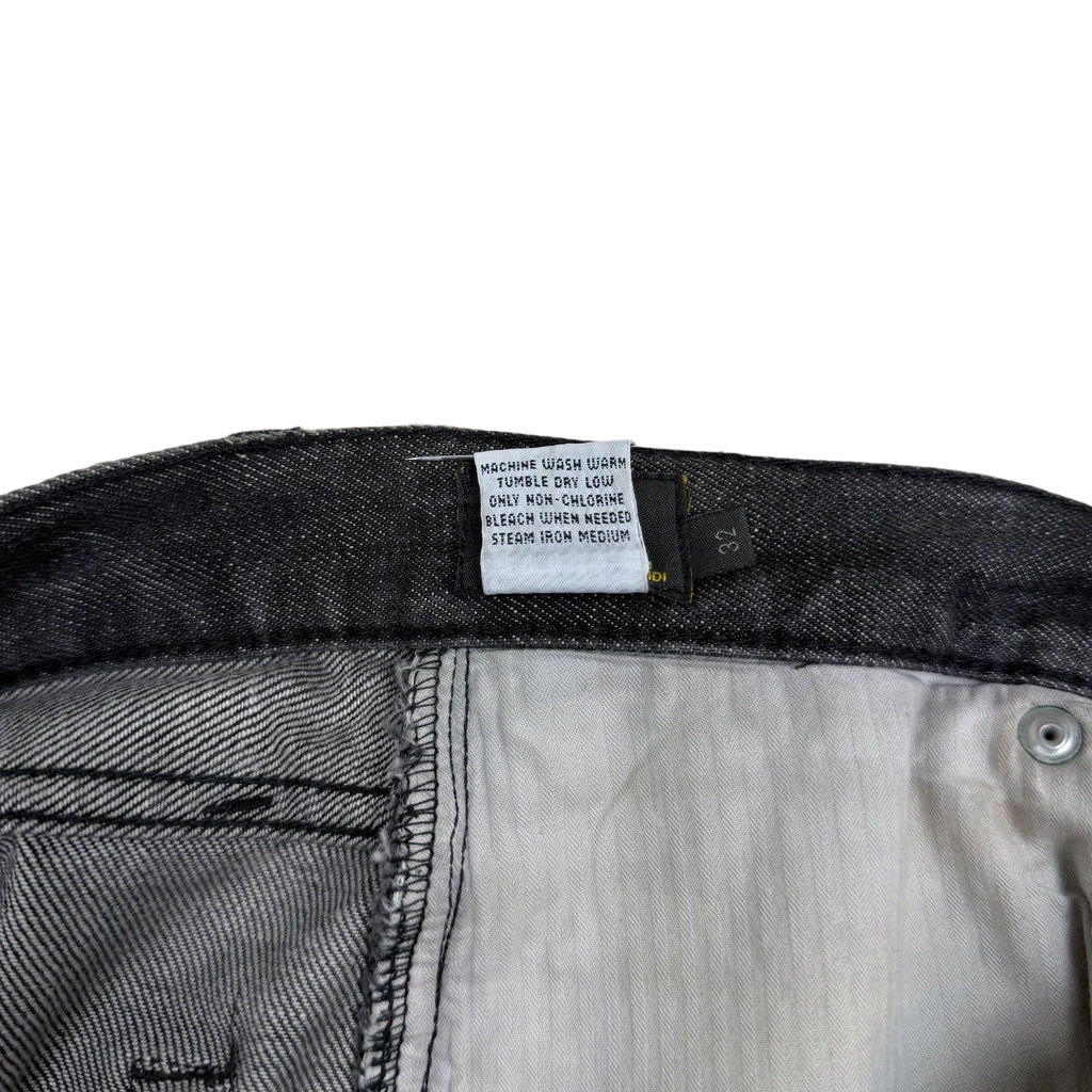 Fendi Selleria Stitch Detail Jeans Washed Black (Size 28”)