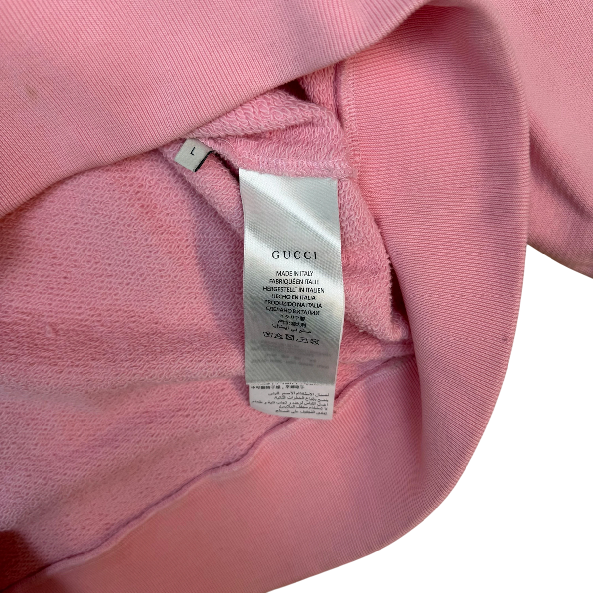 Gucci 2018 Chikae Ide Amor Caecus Sequin Hoodie Pink (Size L)