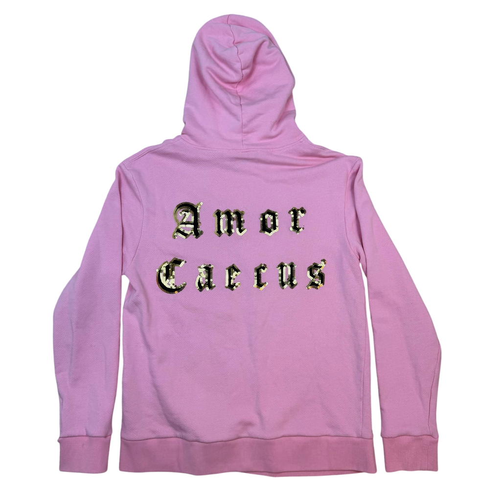 Gucci 2018 Chikae Ide Amor Caecus Sequin Hoodie Pink (Size L)