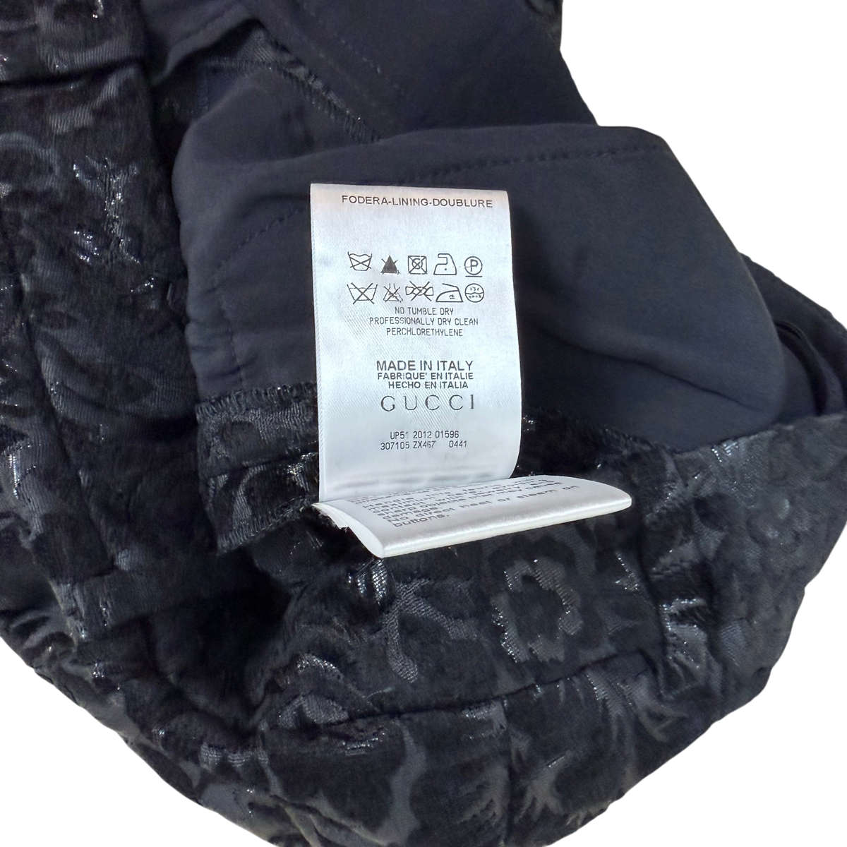 Gucci By Tom Ford 90s Floral Jacquard Studded Trousers Black (Size 40)
