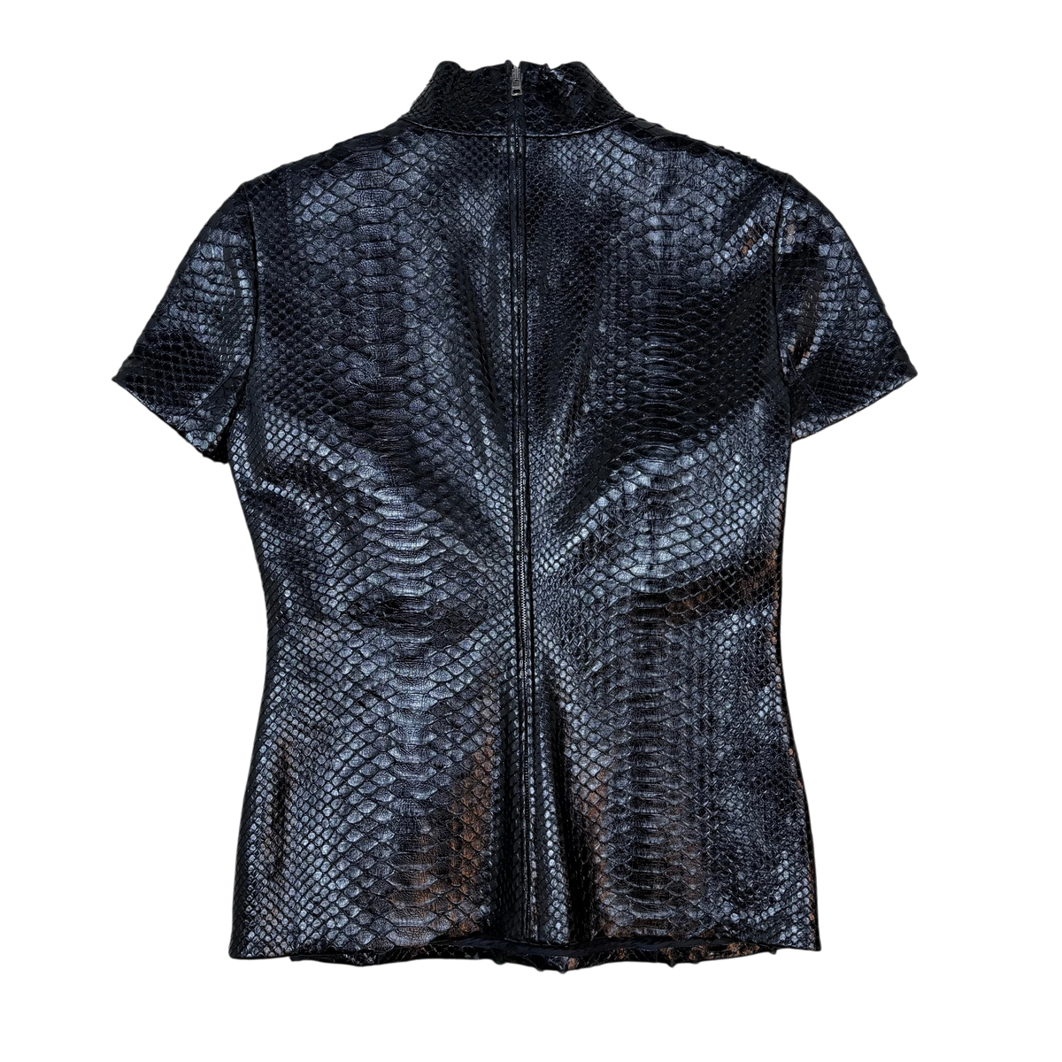 2004 Tom Ford Era Gucci Genuine Python Top Black (Size 40)