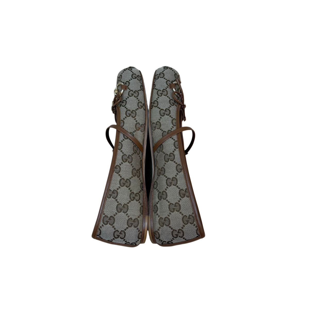 Gucci Horsebit Ballet Flats Beige Monogram (Size EU37.5)