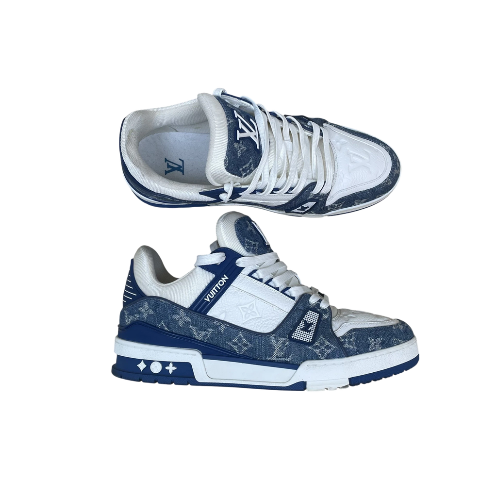 Louis Vuitton Denim Monogram Trainers Blue (Size LV8 / US9-10 Mens)