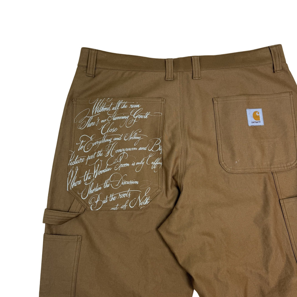 Junya Watanabe Comme des Garçons x Carhartt Script Cargo Pants Tan (Size XL)