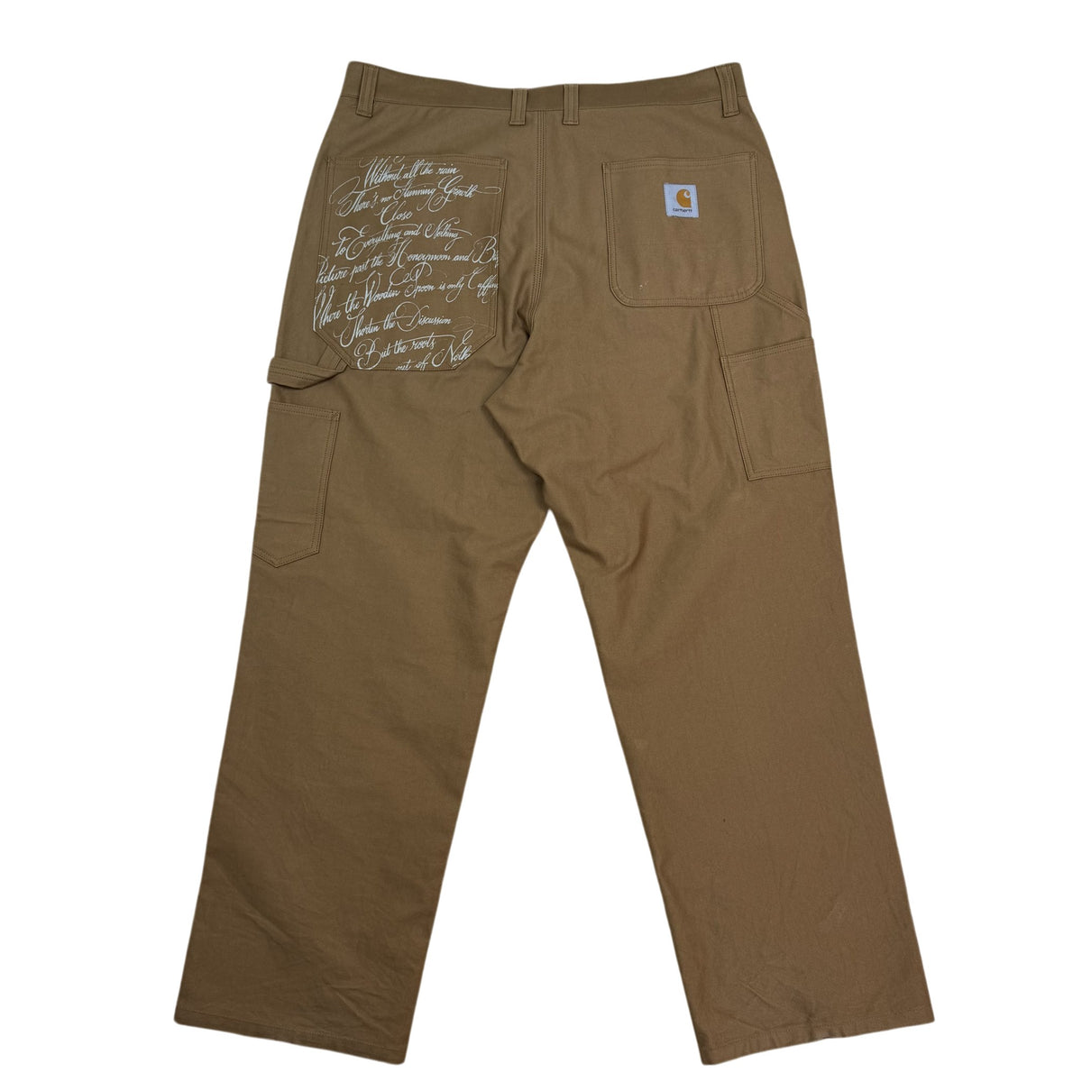Junya Watanabe Comme des Garçons x Carhartt Script Cargo Pants Tan (Size XL)