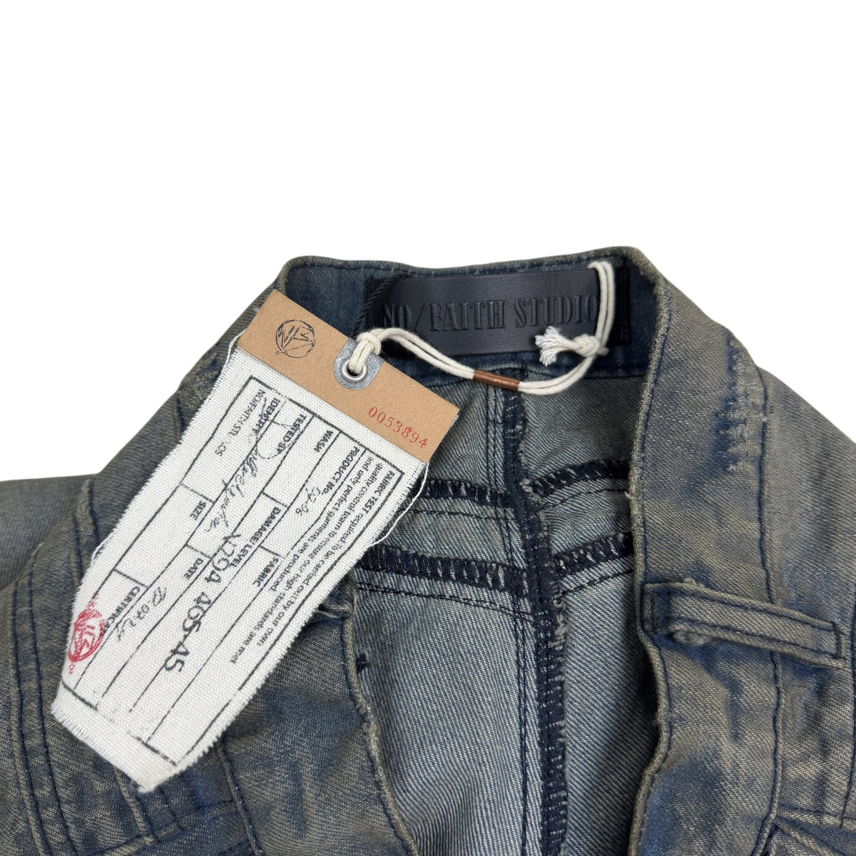 NO/FAITH STUDIOS Concrete Denim Jeans Washed Blue (Size M)