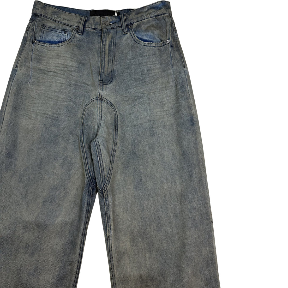 NO/FAITH STUDIOS Concrete Denim Jeans Washed Blue (Size M)