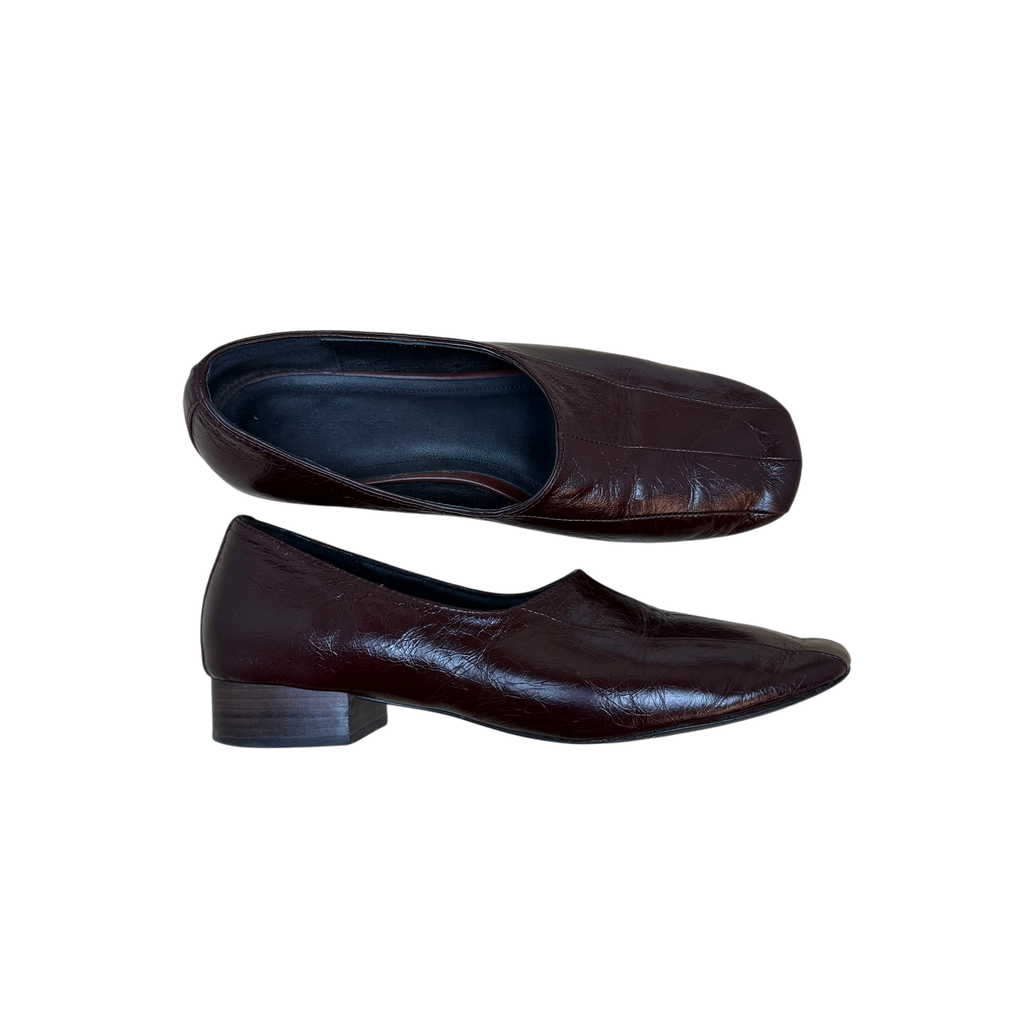 Phoebe Philo Patent Leather Flats Burgundy (Size 38)