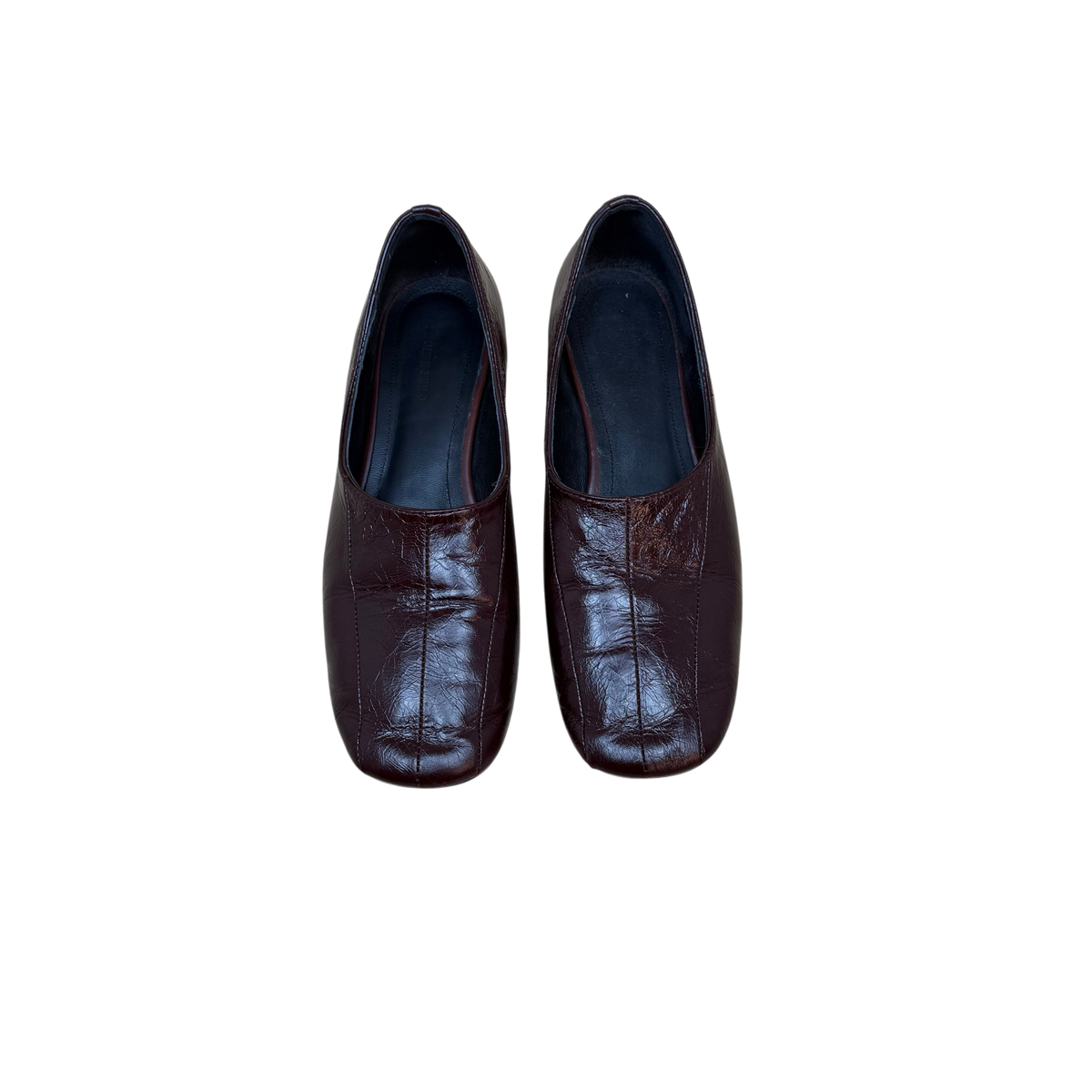 Phoebe Philo Patent Leather Flats Burgundy (Size 38)