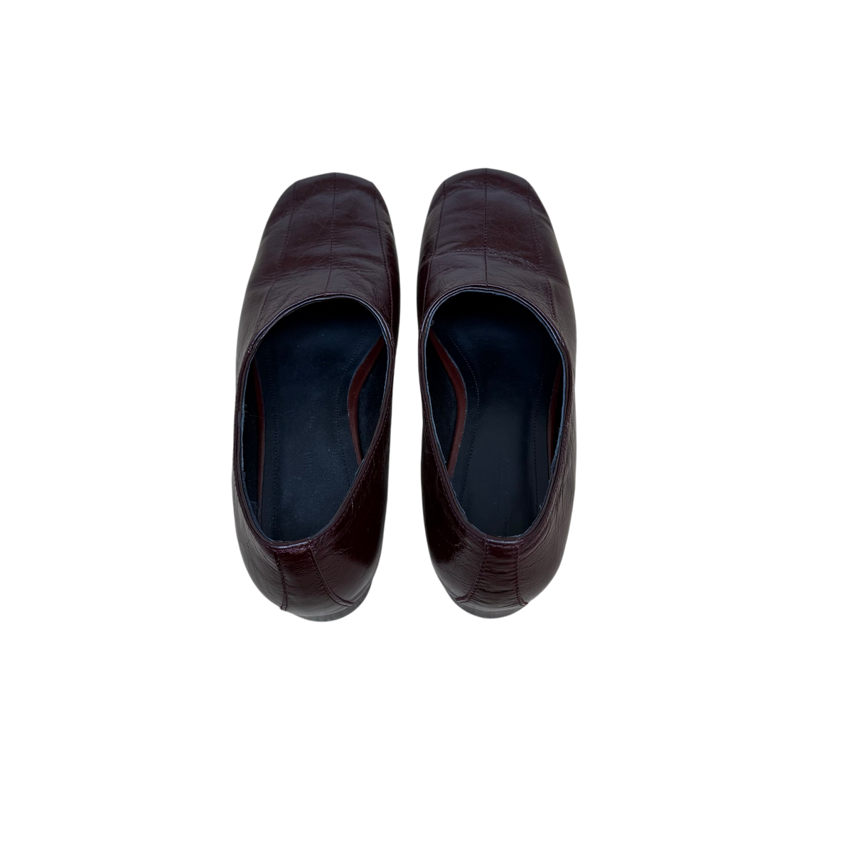 Phoebe Philo Patent Leather Flats Burgundy (Size 38)