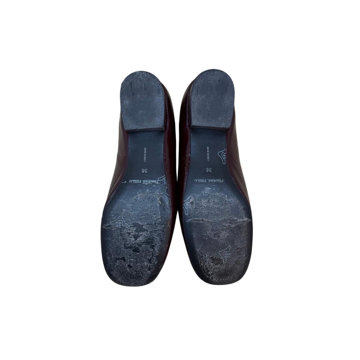 Phoebe Philo Patent Leather Flats Burgundy (Size 38)