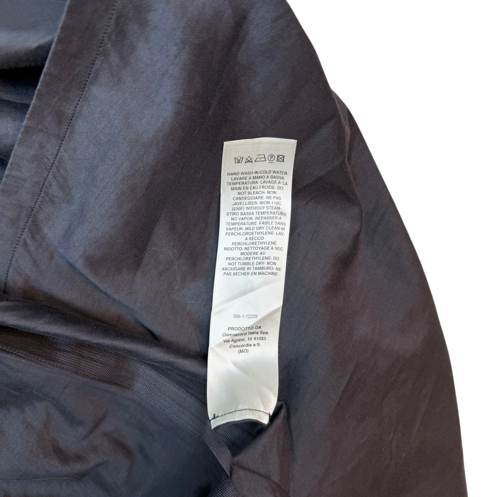 Rick Owens SS19 Babel Cotton Silk Wrap Dress ‘BluJay’ Grey (Size 46)
