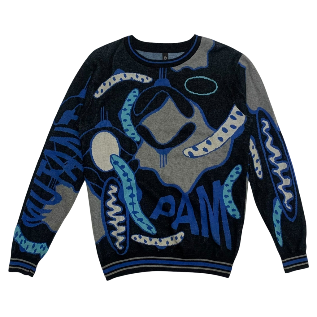 P.A.M. Perks and Mini Graphic Knit Sweatshirt Blue (Size M)
