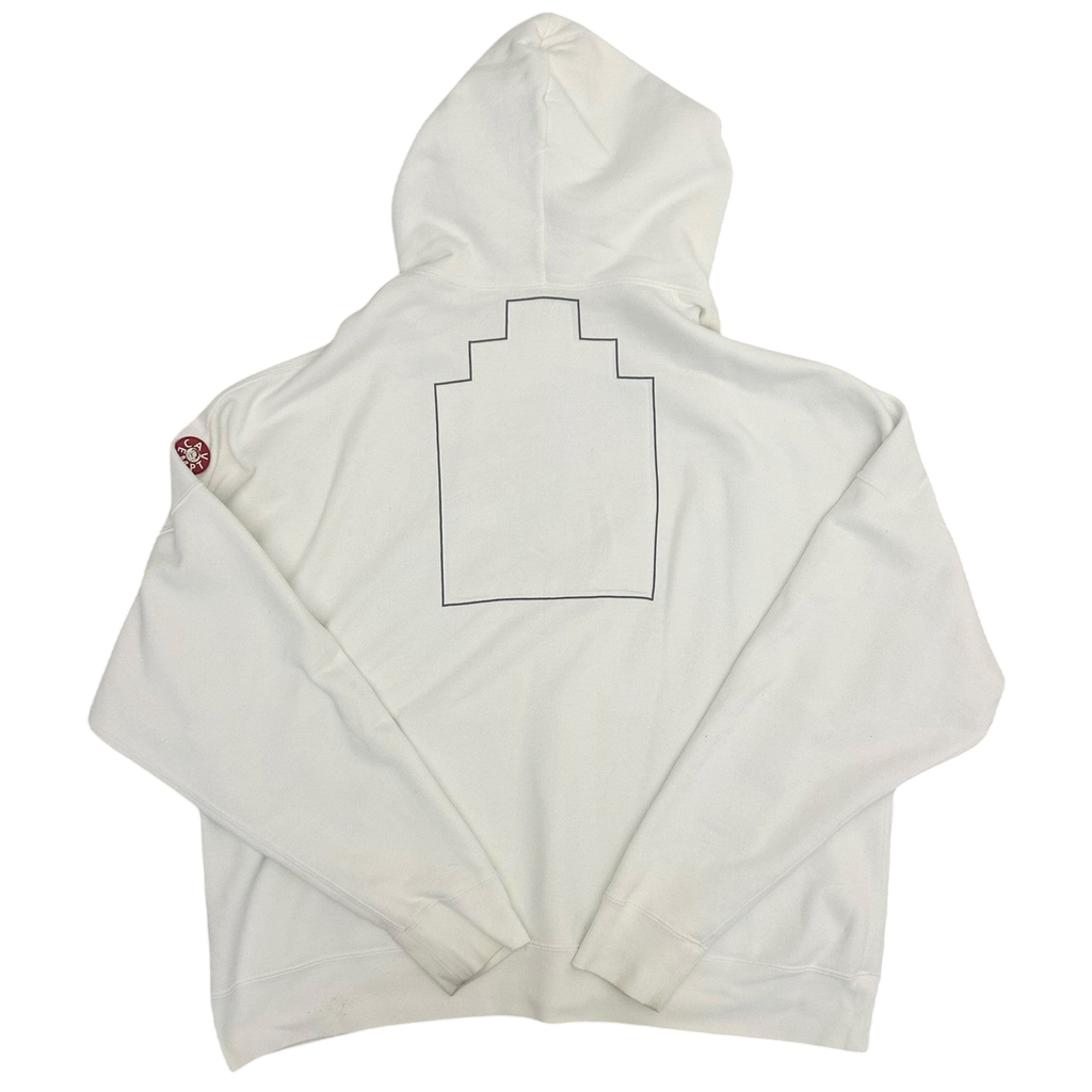 Cav Empt Embroided Logo Heavyweight Hoodie White (size XL)