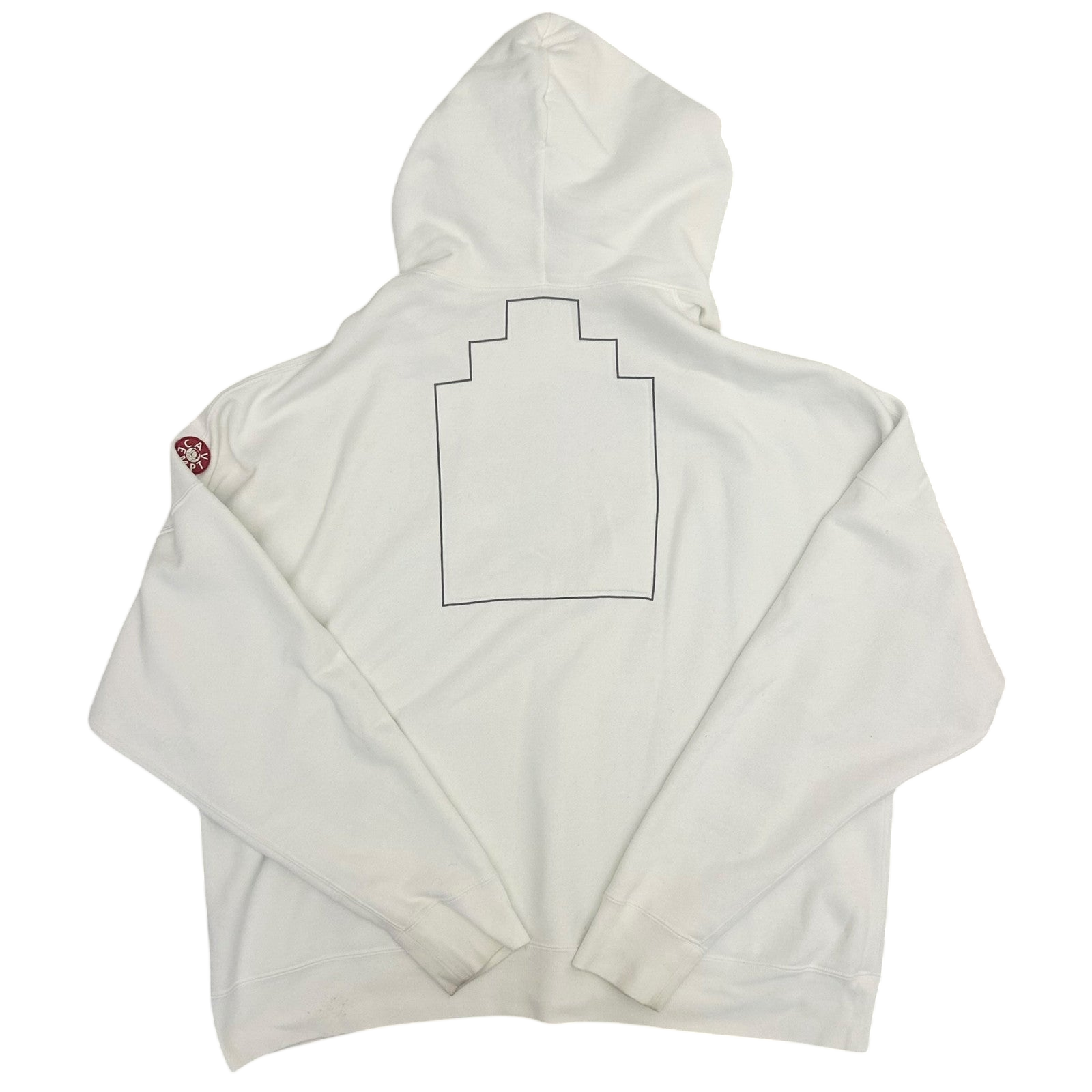Cav Empt Embroided Logo Heavyweight Hoodie White (size XL)