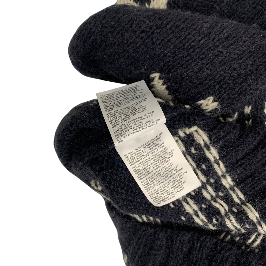 Moncler Vintage Graphic Wool Knit Sweatshirt Navy (Size M womens)