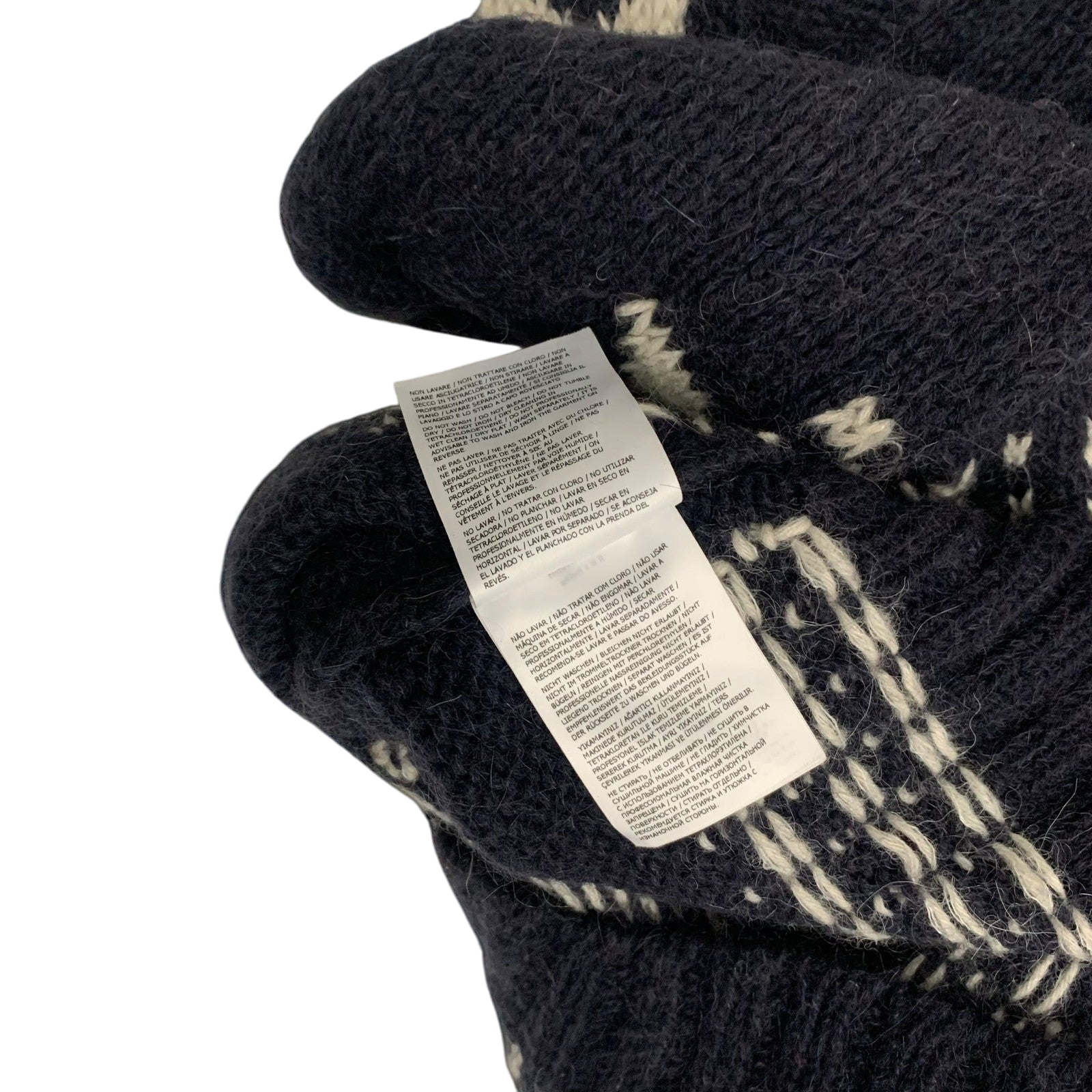 Moncler Vintage Graphic Wool Knit Sweatshirt Navy (Size M womens)