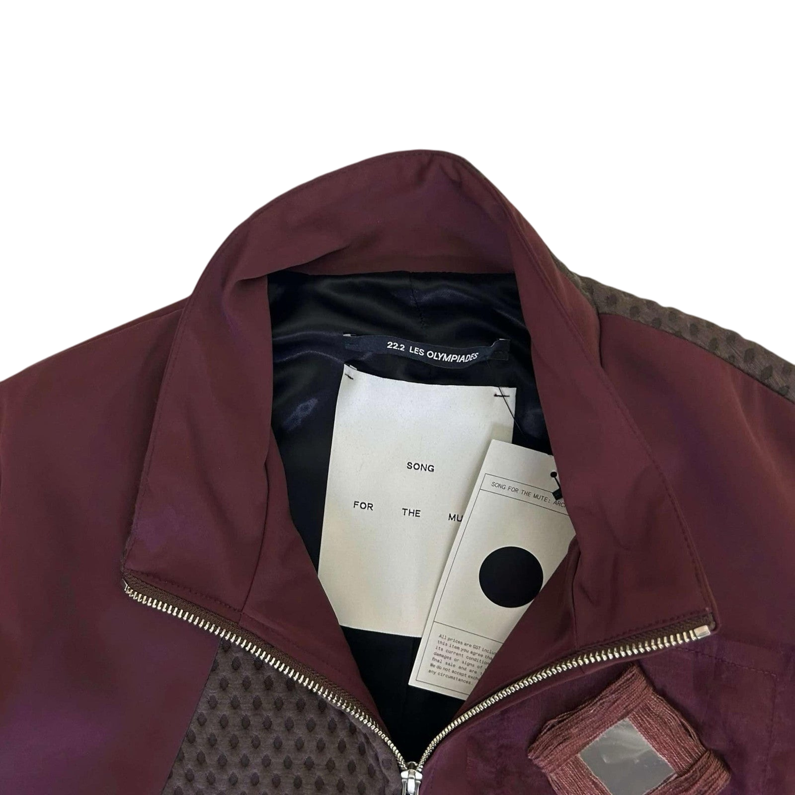 Song For The Mute Satin Lad Jacket Burgundy (Fits M-L)