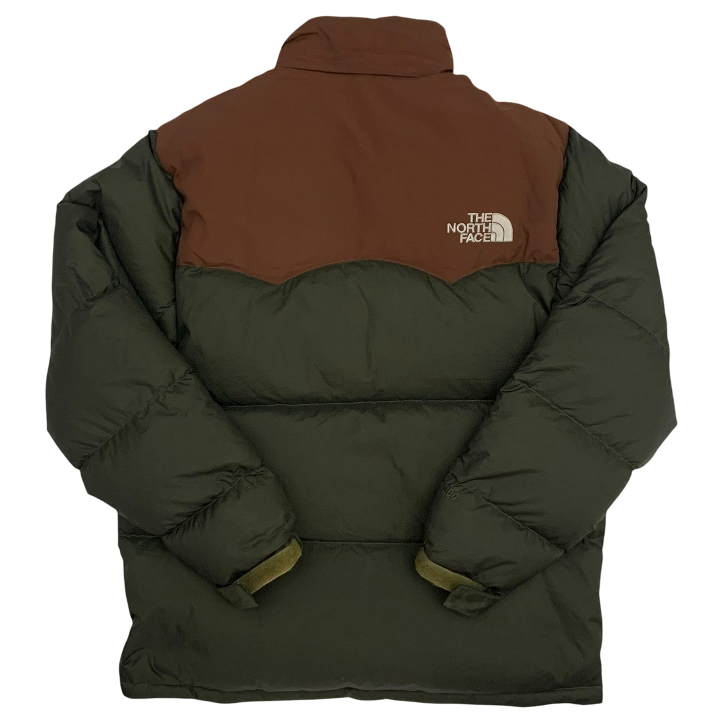 The North Face Nuptse 700 Down Puffer Jacket Khaki/Brown (Size L)