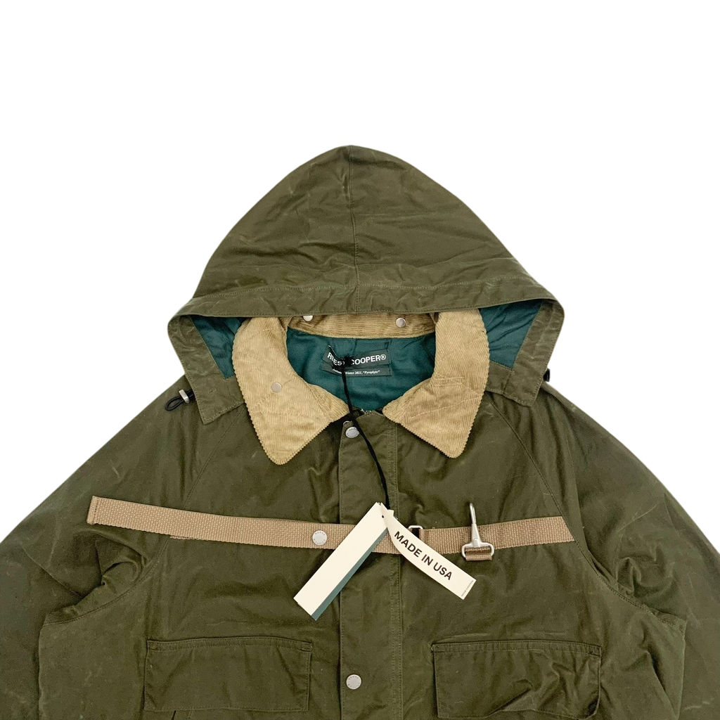Reese Cooper FW21 Cropped Wax Jacket Green (Fits L-XL)
