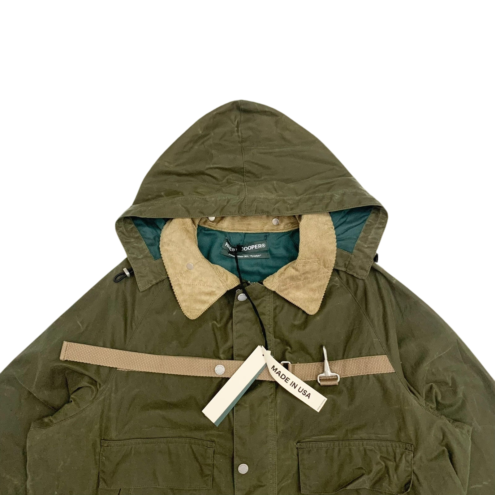 Reese Cooper FW21 Cropped Wax Jacket Green (Fits L-XL)
