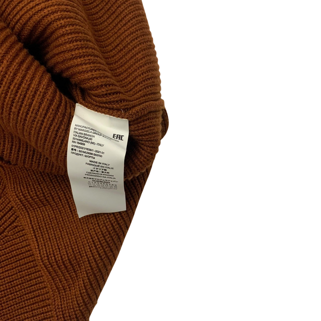 Maison Margiela Ribbed Knit Sweatshirt Burnt Orange (Fits XL)