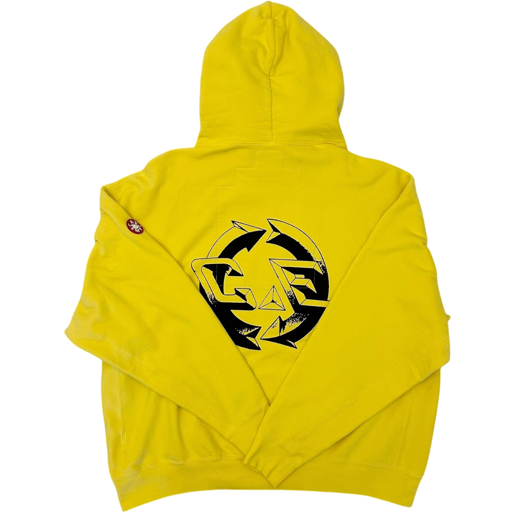 Cav Empt Overdye Reprocess Heavy Hoodie Yellow (Size XL)