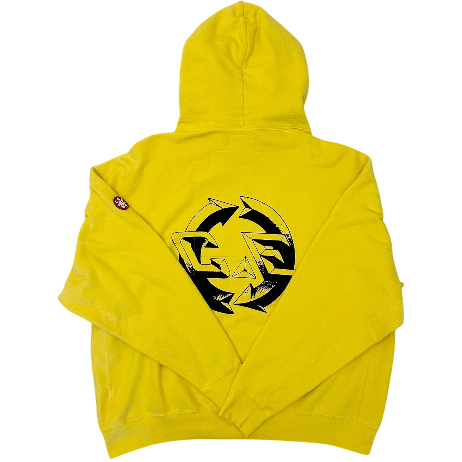 Cav Empt Overdye Reprocess Heavy Hoodie Yellow (Size XL)