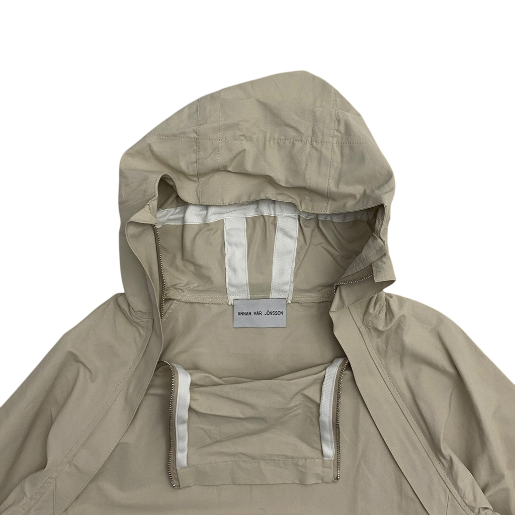 Arnar Mār Jōnsson Sympatex Double Zipper Hooded Jacket Beige (Size XL)