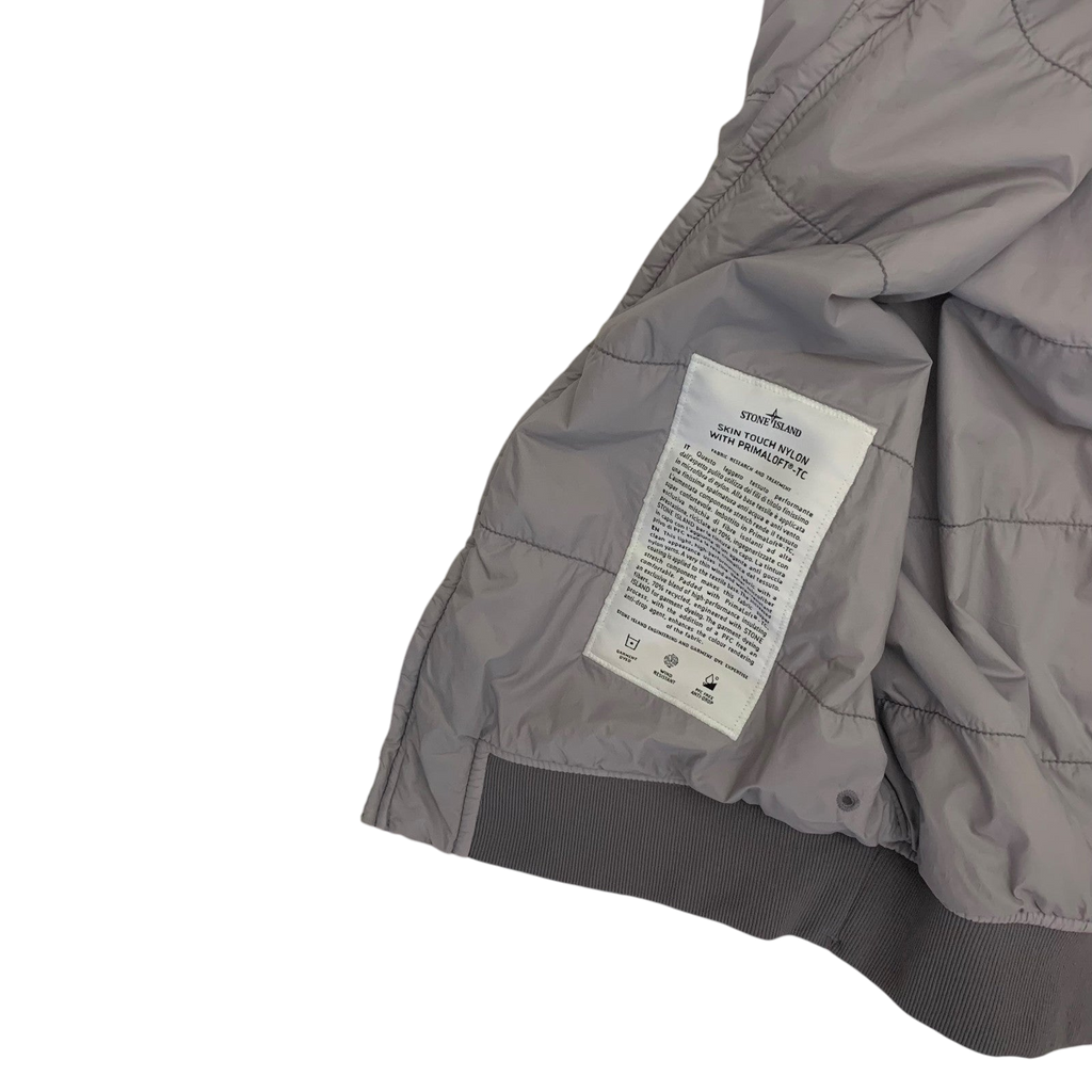 Stone Island Garment-Dyed Skin Touch Nylon Bomber Jacket Grey (Fits S-M)