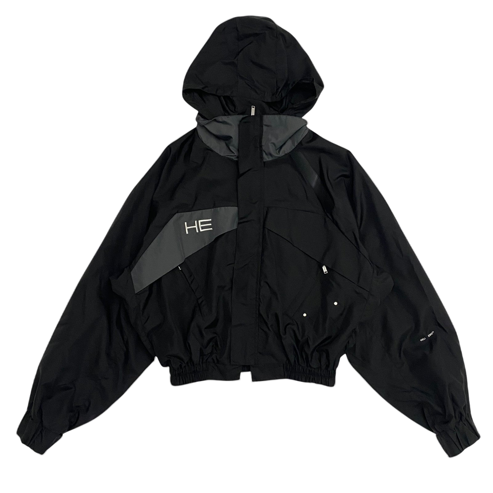 Heliot Emil SS19 Cropped Technical Jacket Black (Size L)