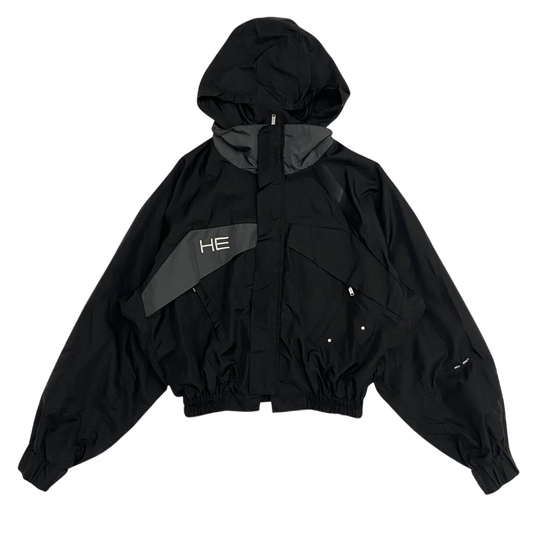 Heliot Emil SS19 Cropped Technical Jacket Black (Size L)