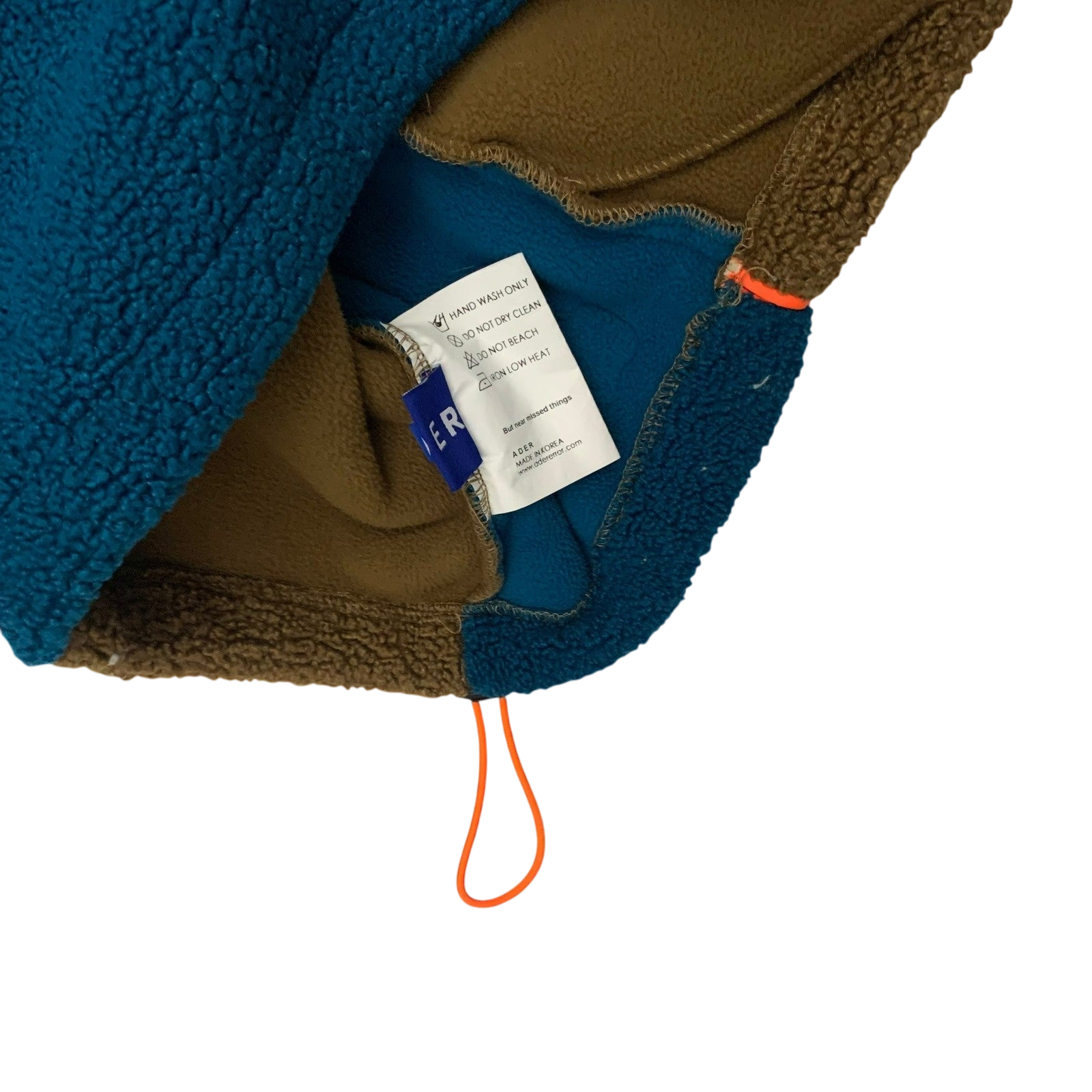 Ader Error Victo Fleece Jacket Brown / Blue (Fits L-XL)
