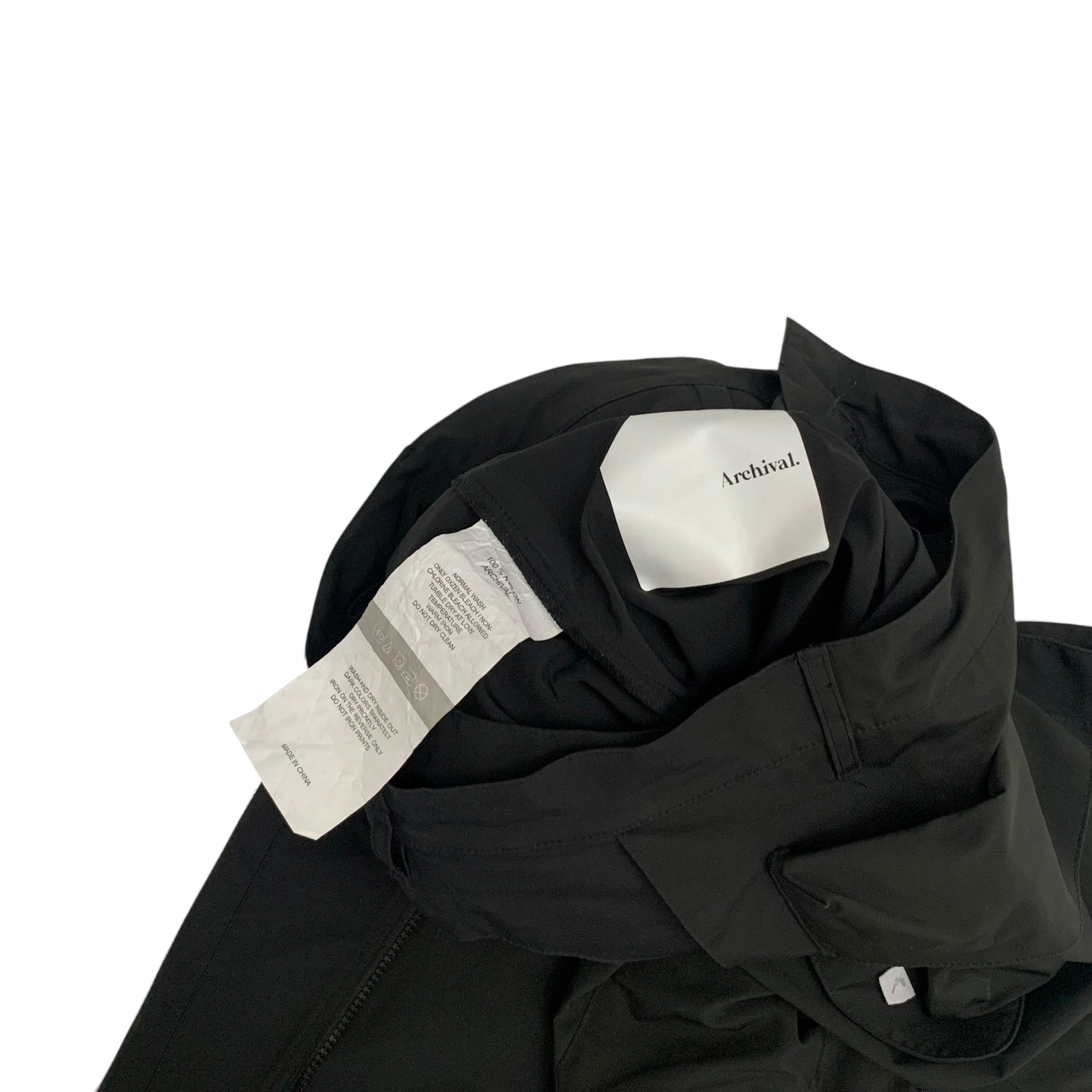 Archival Reinvent Zipper Teflon Pants Black (W28)