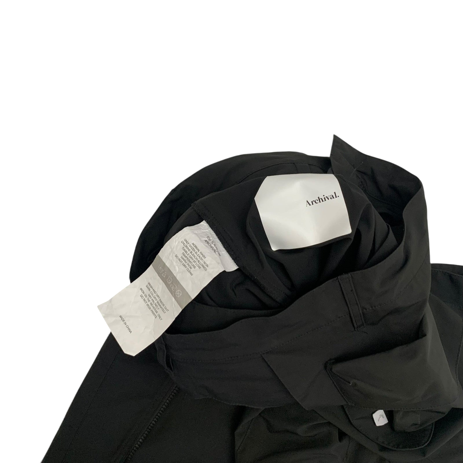 Archival Reinvent Zipper Teflon Pants Black (W28)