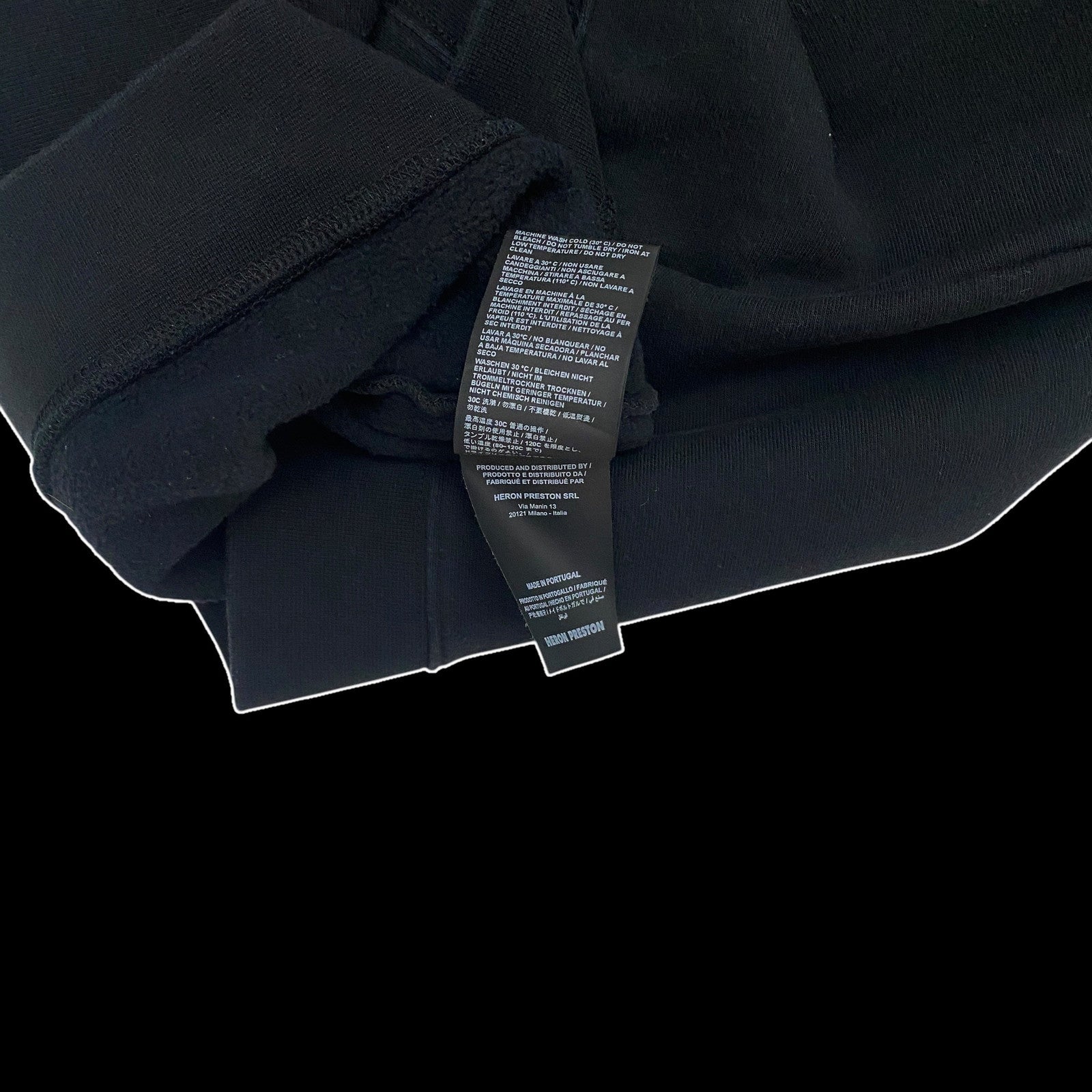 Heron Preston White HeronCrewneck Sweatshirt Black (fits L-XL)