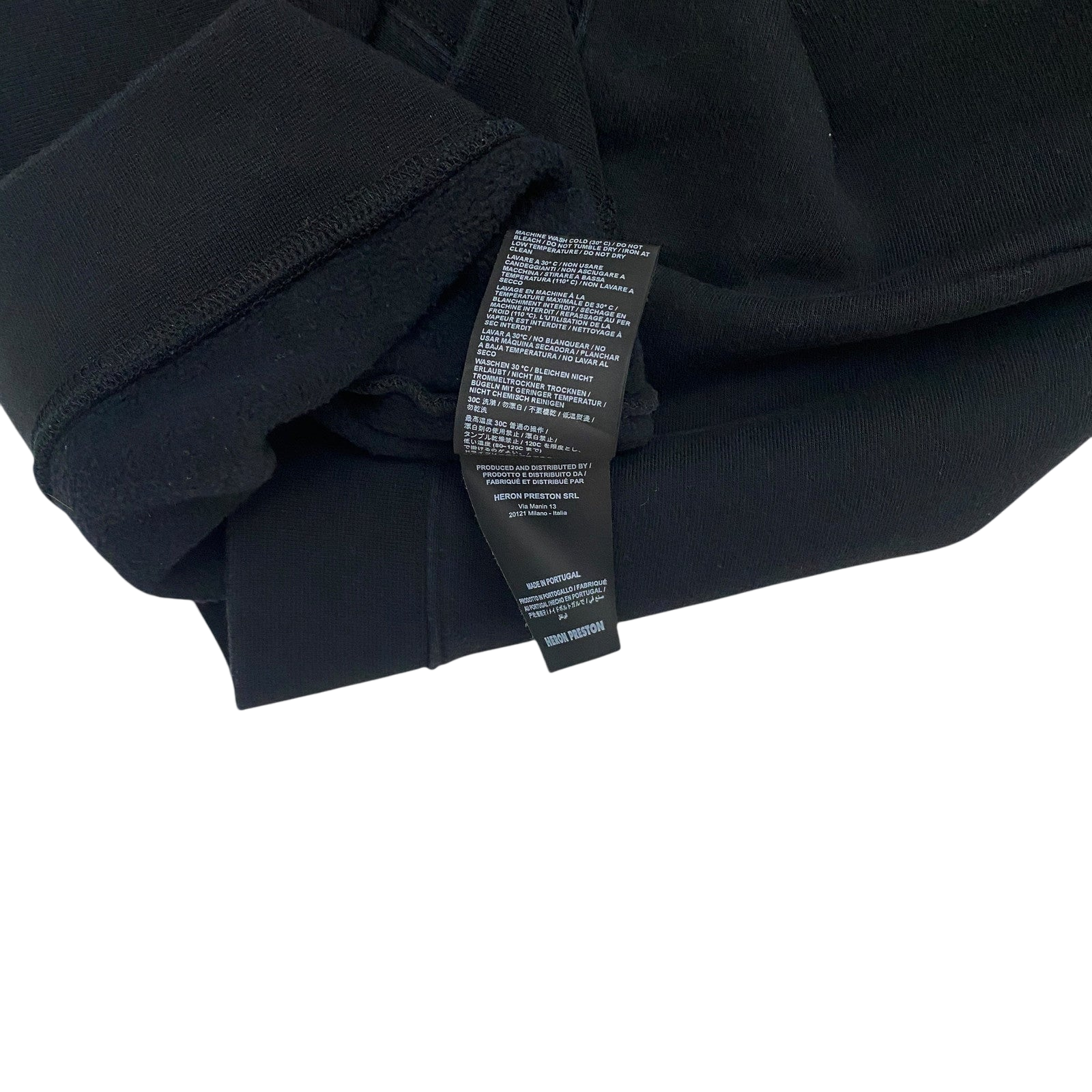 Heron Preston White HeronCrewneck Sweatshirt Black (fits L-XL)