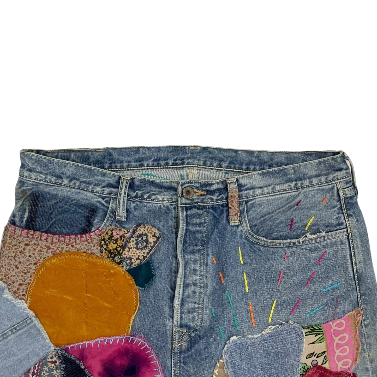 Kapital 14oz Crazy El Paso 5P Monkey Cisco Jeans (Size 36")