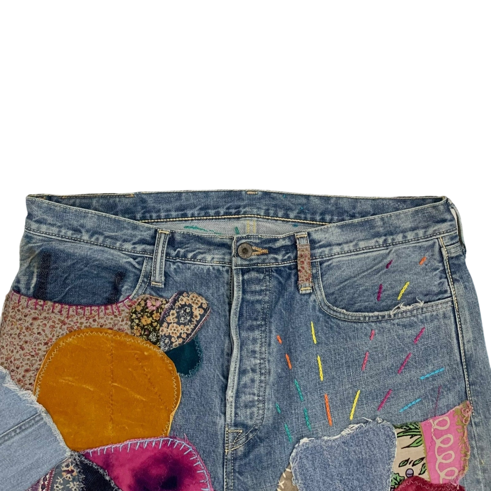 Kapital 14oz Crazy El Paso 5P Monkey Cisco Jeans (Size 36")